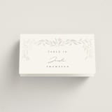 "Clarity" - Gloss-Press® Place Cards in Cloud by Ana Sharpe - Folded with Free Guest Printing