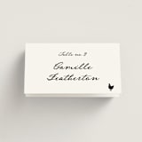 "the classic" - Place Cards - Chicken in Onyx by Benita Crandall - Folded with Free Guest Printing