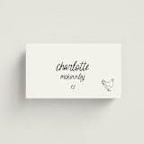 "simple" - Place Cards - Chicken in Ink by Kelly Watkins - Front with Free Guest Printing