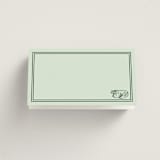 "Perry" - Place Cards - Chicken in Mint by Megan Davis - Blank front