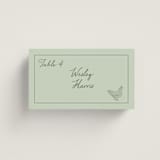 "Olive" - Place Cards - Chicken in Mint by Sherley Ferreira - Front with Free Guest Printing