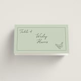 "Olive" - Place Cards - Chicken in Mint by Sherley Ferreira - Folded with Free Guest Printing