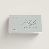 "Corner" - Place Cards - Chicken in Sky by Kelly Schmidt - Folded with Free Guest Printing