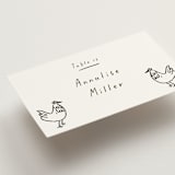 "Bon Vivant" - Place Cards - Chicken in Charcoal by Ani Somi - Detail