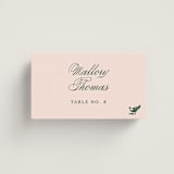"Hepburn" - Place Cards - Chicken in Rose by Megan Davis - Front with Free Guest Printing