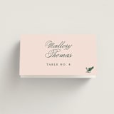 "Hepburn" - Place Cards - Chicken in Rose by Megan Davis - Folded with Free Guest Printing