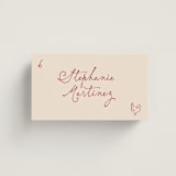 "Handwritten chic" - Place Cards - Chicken in Cherry by Creo Study - Front