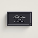 "Flowing" - Place Cards - Chicken in Ebony by Emily Sabol Goss - Front