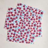 "Painted Poppies" - Placemats in Poppy by Katharine Watson - Placemats, Set of 4