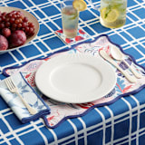 "Painted Poppies" - Placemats in Poppy by Katharine Watson - Table Inspiration