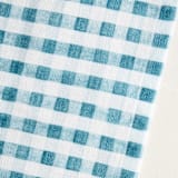 "Watercolor Gingham" - Placemats in Sky by Tessa Blackham - Detail