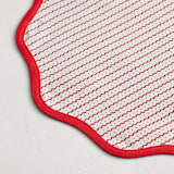 "Painted Ric Rac" - Placemats in Candy Cane by Rochelle Renee - Detail