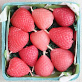 "Pink Strawberry Birthday Beeswax Candles" - Party Candles in pink by Happy Organics