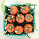 "Orange Cherry Tomato Beeswax Birthday Candles" - Party Candles in orange by Happy Organics