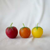 "Cherry Tomato Beeswax Birthday Candles" - Party Candles in multicolorassorted-colors by Happy Organics