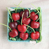 "Dark Red Cherry Beeswax Birthday Candles" - Party Candles in red by Happy Organics