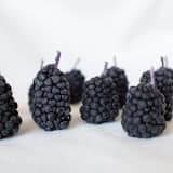 "Blackberry Beeswax Birthday Candles" - Party Candles in black by Happy Organics