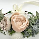"Blush Rose Dog Flower Collar" - Wedding Pet Collars in blue by Wolf and Wonder