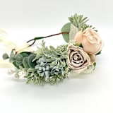 "Blush Rose Dog Flower Collar" - Wedding Pet Collars in blue by Wolf and Wonder