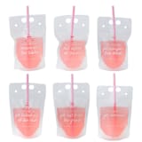 "Camp Bachelorette Adult Themed Drink Pouches - Set of 12" - Party Drink Pouches in clear by Jollity and Co