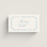 "Organic frame" - Place Cards - Fish in Marine by Creo Study - Front with Free Guest Printing