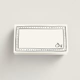 "Sketched Frame" - Place Cards - Fish in Onyx by Erin Deegan - Blank front