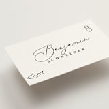 "Chic Script" - Place Cards - Fish in Ink by Hooray Creative - Detail