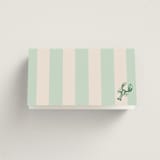 "Rhode" - Place Cards - Fish in Mint by Megan Davis - Blank front