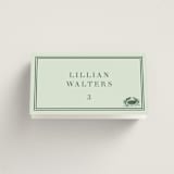 "Perry" - Place Cards - Fish in Mint by Megan Davis - Folded with Free Guest Printing