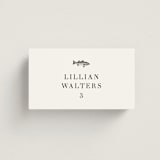 "Plated" - Place Cards - Fish in Ink by Megan Davis - Front with Free Guest Printing