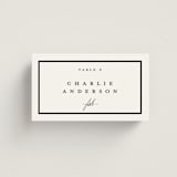 "The Day" - Place Cards - Fish in Noir by mo kelley - Front with Free Guest Printing