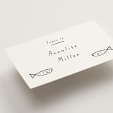 "Bon Vivant" - Place Cards - Fish in Charcoal by Ani Somi - Detail