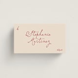 "Handwritten chic" - Place Cards - Fish in Cherry by Creo Study - Front