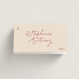 "Handwritten chic" - Place Cards - Fish in Cherry by Creo Study - Folded with Free Guest Printing
