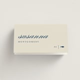 "Scripted" - Place Cards - Fish in Linen by Sierra Lee - Folded with Free Guest Printing
