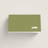 "Farm to Table" - Place Cards - Fish in Sage by Sierra Lee - Blank Front