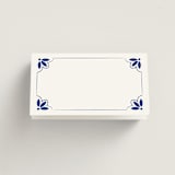 "Tile Card" - Place Cards - Fish in Azure by Zani van Zyl - Blank Front