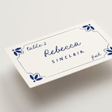 "Tile Card" - Place Cards - Fish in Azure by Zani van Zyl - Detail