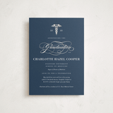 "Medical Degree" - Graduation Party Invitations in Navy by Jill Means - Front