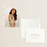 "Typeset" - Graduation Party Invitations in Dove by Erin L. Wilson - Assembled