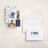 "In Vogue" - Graduation Party Invitations in Navy by Hooray Creative - Assembled