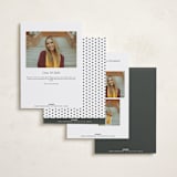"Patchwork" - Graduation Party Invitations in Snow by Deynaaz Daraei - Back of Card Options