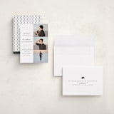 "Patchwork" - Graduation Party Invitations in Snow by Deynaaz Daraei - Assembled