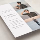 "Patchwork" - Graduation Party Invitations in Snow by Deynaaz Daraei - Detail