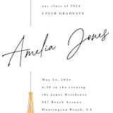 "Written Out" - Graduation Party Invitations in Sunshine by Owl and Toad - Detail