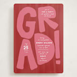 "GRAD!" - Graduation Party Invitations in Ruby by Erin Kessler - Front