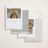"A Trio" - Graduation Party Invitations in Creamery by That Girl Press - Back of Card Options