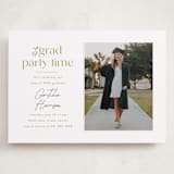 "Grad Party Time" - Graduation Party Invitations in Marigold by Ashlee Townsend - Front