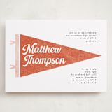 "Pennant Party" - Graduation Party Invitations in Cardinal by Catherine Culvenor - Front