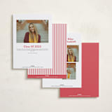 "Bocce" - Graduation Party Invitations in Cherry by Megan Davis - Back of Card Options